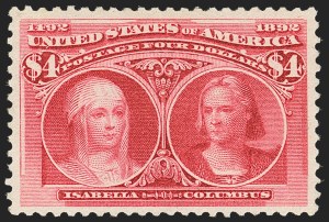 Sale 1140, Lot 629, $1.00-$5.00 1893 Columbian Issue (Scott 241-245)