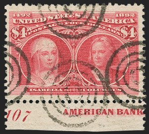Sale 1140, Lot 632, $1.00-$5.00 1893 Columbian Issue (Scott 241-245)