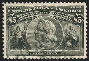 Sale 1140, Lot 638, $1.00-$5.00 1893 Columbian Issue (Scott 241-245)