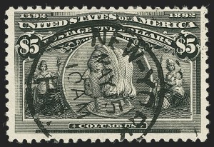 Sale 1140, Lot 639, $1.00-$5.00 1893 Columbian Issue (Scott 241-245)