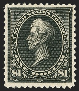 Sale 1140, Lot 650, 1894-98 Bureau Issues (Scott 246-282), $1.00 Black, Ty. II (261A) Sale 1140, Lot 650, 1894-98 Bureau Issues (Scott 246-282)