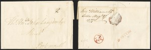 Sale 1144, Lot 1, Stampless Covers