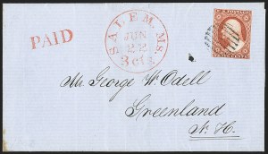 Sale 1144, Lot 105, 3c 1851-56 Issue, Dull Red & Shades (Scott 11-11A)