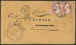 Sale 1144, Lot 159, 1851-56 Postal History: Indian Territory & Western Covers