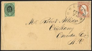Sale 1144, Lot 180, 1851-56 Postal History: Carriers & Locals