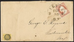 Sale 1144, Lot 183, 1851-56 Postal History: Carriers & Locals