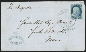 Sale 1144, Lot 201, 1851-56 Postal History: Railroad & Waterway Markings