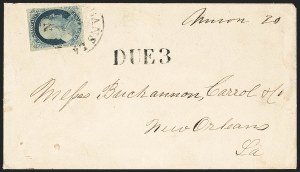 Sale 1144, Lot 202, 1851-56 Postal History: Railroad & Waterway Markings