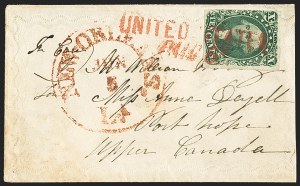 Sale 1144, Lot 224, 1851-56 Postal History: Foreign Mail