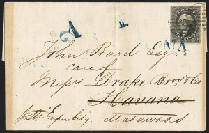 Sale 1144, Lot 227, 1851-56 Postal History: Foreign Mail