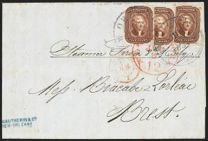 Sale 1144, Lot 236, 1851-56 Postal History: Foreign Mail