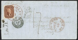Sale 1144, Lot 241, 1851-56 Postal History: Foreign Mail