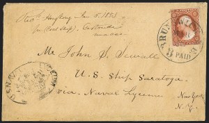 Sale 1144, Lot 243, 1851-56 Postal History: Foreign Mail
