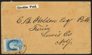 Sale 1144, Lot 63, 1c 1851-56 Issue, Type IV (Scott 9)