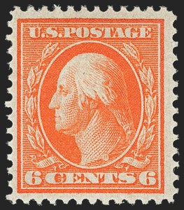 Sale 1145, Lot 453, Washington-Franklin and Later Issues, 6c Red Orange, Bluish (362) Sale 1145, Lot 453, Washington-Franklin and Later Issues
