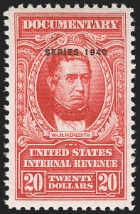 Sale 1149, Lot 227, Red Documentary Issues up to Series 1952