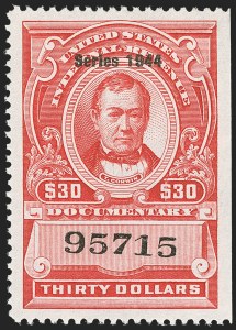 Sale 1149, Lot 244, Red Documentary Issues up to Series 1952