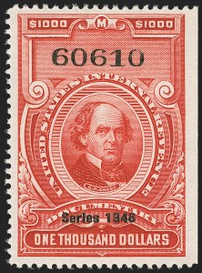 Sale 1149, Lot 253, Red Documentary Issues up to Series 1952