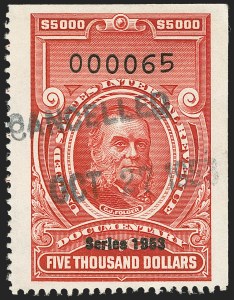 Sale 1149, Lot 262, Red Documentary Issues: Series 1953-1958, Balance