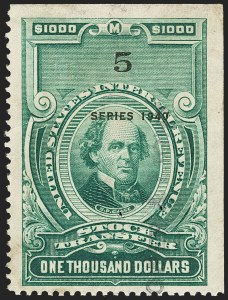 Sale 1149, Lot 330, Green Stock Transfer: 1940-1942 Ovpts.