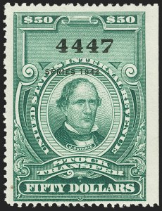 Sale 1149, Lot 339, Green Stock Transfer: 1940-1942 Ovpts.