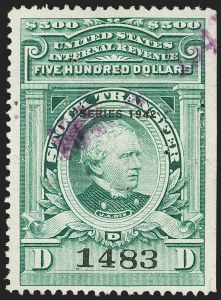 Sale 1149, Lot 341, Green Stock Transfer: 1940-1942 Ovpts.