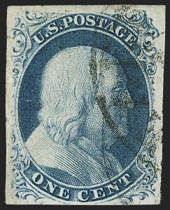 Sale 1150, Lot 549, 1c 1851-56 Issue (Scott 5-9)