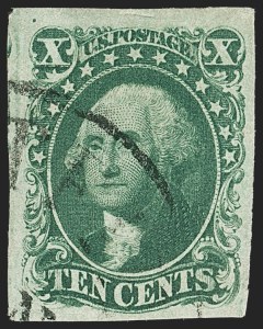 Sale 1150, Lot 585, 10c-12c 1851-56 Issue (Scott 13-17)