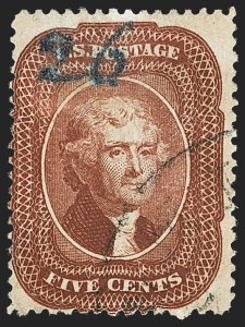 Sale 1150, Lot 605, 1c-5c 1857-60 Issue (Scott 18-30A)