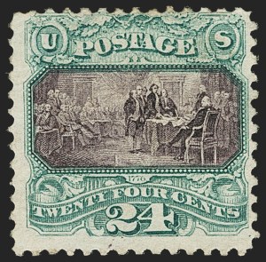 Sale 1150, Lot 733, 1c-24c 1869 Pictorial Issue (Scott 112-120), 24c Green & Violet (120) Sale 1150, Lot 733, 1c-24c 1869 Pictorial Issue (Scott 112-120)