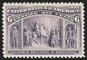 Sale Number 1150, Lot Number 837, 1893 Columbian Issue (Scott 230-245) Sale Number 1150, Lot Number 837, 1893 Columbian Issue (Scott 230-245)