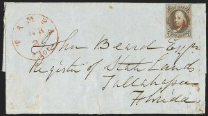 Sale 1155, Lot 3174, 1847 Issue used from Florida