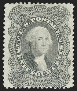 Sale 1156, Lot 3338, 1851-60 Issues (Scott 5-39), 24c Gray Lilac (37) Sale 1156, Lot 3338, 1851-60 Issues (Scott 5-39)