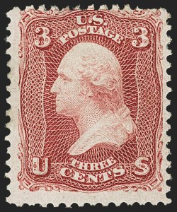 Sale 1156, Lot 3347, 1861-66 Issue (Scott 56-78), 3c Lake (66) Sale 1156, Lot 3347, 1861-66 Issue (Scott 56-78)