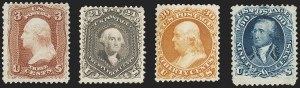 Sale 1156, Lot 3365, 1867-68 Grilled Issue and Re-Issue (Scott 79-111)