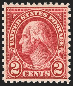 Sale 1156, Lot 3764, 1922 and Later (Scott 551-1867b), 2c Carmine, Ty. II (634A) Sale 1156, Lot 3764, 1922 and Later (Scott 551-1867b)