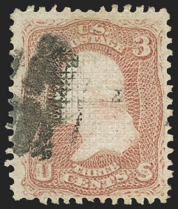 Sale 1162, Lot 171, 1867-68 Grilled Issue (Scott 79-101), 3c Rose, D. Grill (85) Sale 1162, Lot 171, 1867-68 Grilled Issue (Scott 79-101)