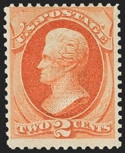 Sale 1162, Lot 273, 1873 Continental Bank Note Co. Issue (Scott 156-179), 2c Vermilion, With Grill (178c) Sale 1162, Lot 273, 1873 Continental Bank Note Co. Issue (Scott 156-179)