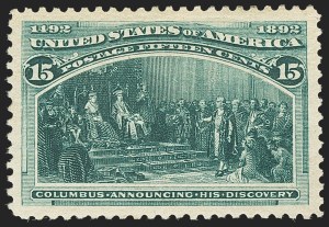 Sale 1162, Lot 326, 1893 Columbian Issue (Scott 230-245)