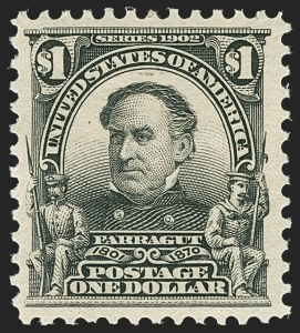 Sale 1162, Lot 426, 1902-08 Issues (Scott 300-320), $1.00 Black (311) Sale 1162, Lot 426, 1902-08 Issues (Scott 300-320)
