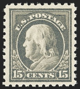 Sale 1162, Lot 527, 1916-17 Issues (Scott 462-480), 15c Gray (475) Sale 1162, Lot 527, 1916-17 Issues (Scott 462-480)