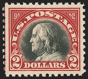 Sale 1162, Lot 578, 1918-20 Issues (Scott 525-550), $5.00 Carmine & Black (547) Sale 1162, Lot 578, 1918-20 Issues (Scott 525-550)