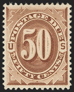 Sale 1162, Lot 675, Postage Due (J), 50c Red Brown (J21) Sale 1162, Lot 675, Postage Due (J)
