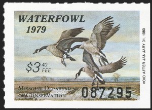 Sale 1162, Lot 817, Hunting Permits, Missouri, 1979, $3.40 Canada Geese (MO1) Sale 1162, Lot 817, Hunting Permits