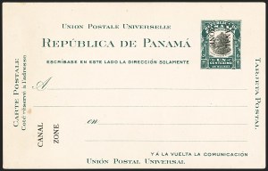 Sale 1162, Lot 873, U.S. Possessions - Canal Zone Postal Cards and Postal Stationery