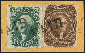 Sale 1162, Lot 98, 1857-60 Issue (Scott 18-39)