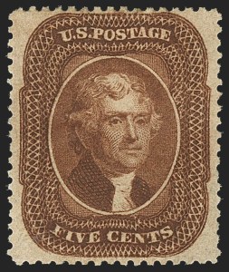 Sale Number 1163, Lot Number 32, 1857-60 Issue (Scott 19-39) Sale Number 1163, Lot Number 32, 1857-60 Issue (Scott 19-39)