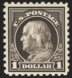 Sale 1166, Lot 1066, 1916-17 Issues (Scott 462-480), $1.00 Violet Black (478) Sale 1166, Lot 1066, 1916-17 Issues (Scott 462-480)
