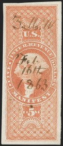 Sale 1166, Lot 1315, Revenues: First Issue, cont. (R77-R95)