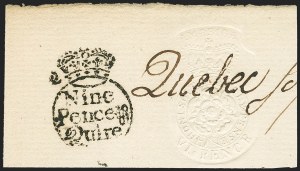 Sale 1166, Lot 1362, Revenues: Embossed Revenue Stamped Paper